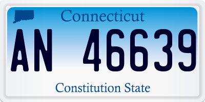 CT license plate AN46639