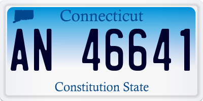 CT license plate AN46641
