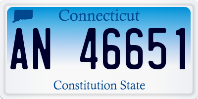 CT license plate AN46651