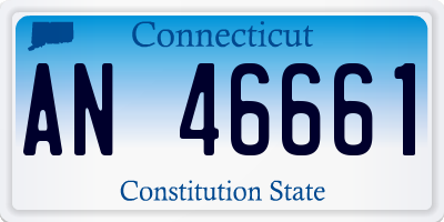 CT license plate AN46661