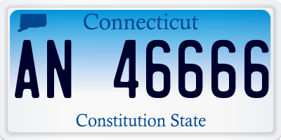 CT license plate AN46666
