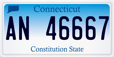 CT license plate AN46667