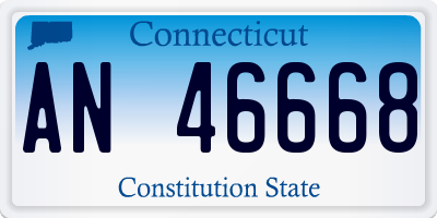 CT license plate AN46668