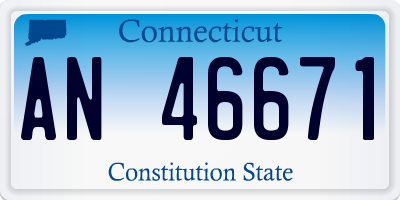 CT license plate AN46671