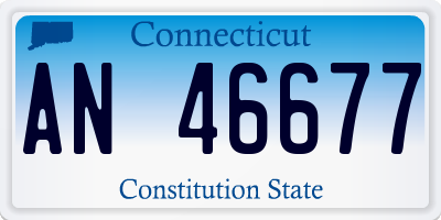 CT license plate AN46677