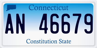CT license plate AN46679