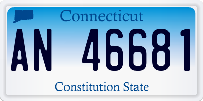 CT license plate AN46681