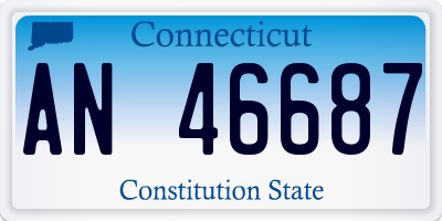 CT license plate AN46687