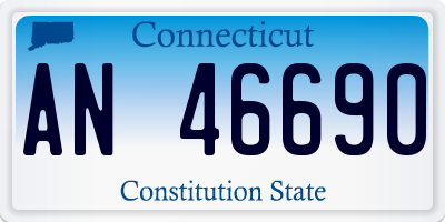 CT license plate AN46690