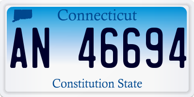 CT license plate AN46694