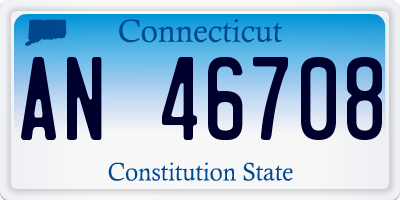 CT license plate AN46708