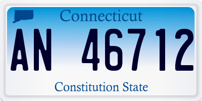 CT license plate AN46712