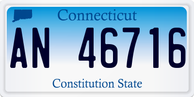 CT license plate AN46716