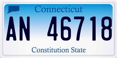 CT license plate AN46718