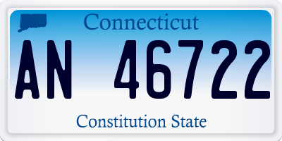 CT license plate AN46722
