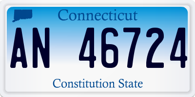 CT license plate AN46724