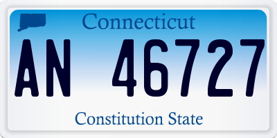 CT license plate AN46727