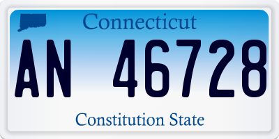 CT license plate AN46728