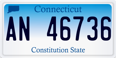 CT license plate AN46736
