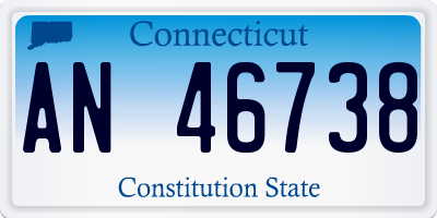 CT license plate AN46738