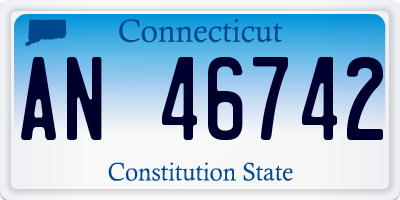 CT license plate AN46742