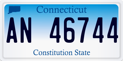CT license plate AN46744