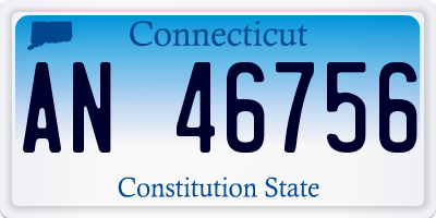CT license plate AN46756