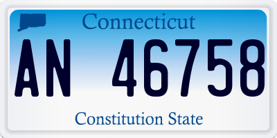 CT license plate AN46758