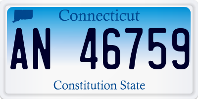 CT license plate AN46759