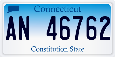 CT license plate AN46762