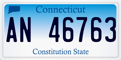 CT license plate AN46763