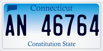 CT license plate AN46764