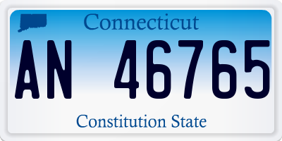 CT license plate AN46765