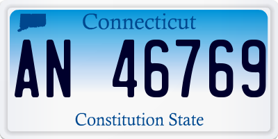 CT license plate AN46769