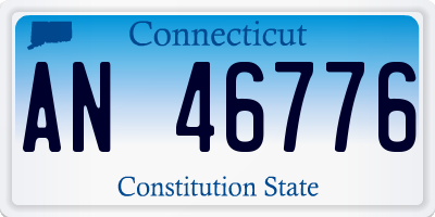 CT license plate AN46776