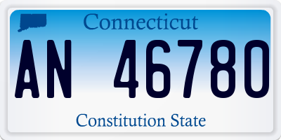 CT license plate AN46780