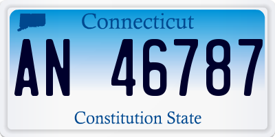 CT license plate AN46787
