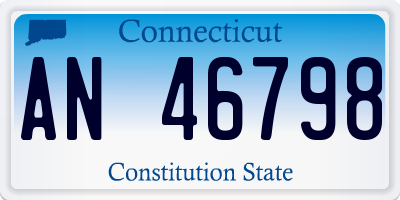 CT license plate AN46798