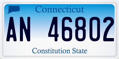 CT license plate AN46802