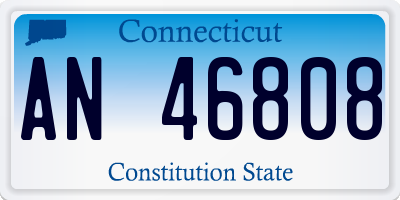 CT license plate AN46808