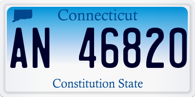 CT license plate AN46820