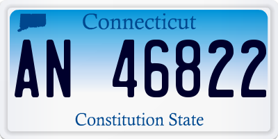 CT license plate AN46822