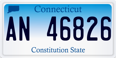 CT license plate AN46826