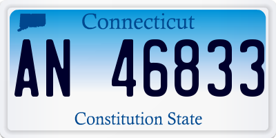 CT license plate AN46833