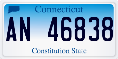 CT license plate AN46838
