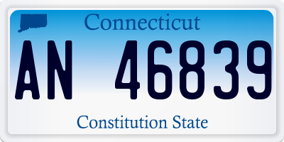 CT license plate AN46839
