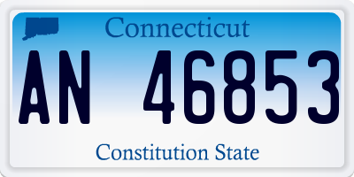 CT license plate AN46853