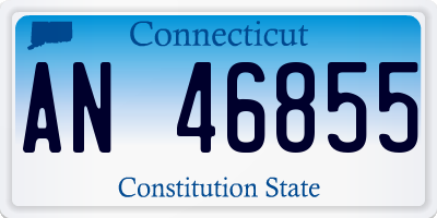 CT license plate AN46855