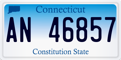 CT license plate AN46857