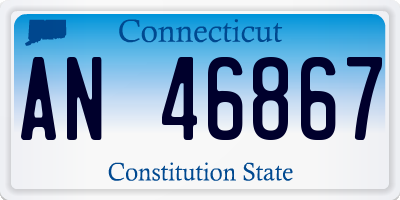 CT license plate AN46867